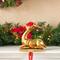 Glitzhome® Gold Standing & Sitting Reindeer Stocking Holder Set
